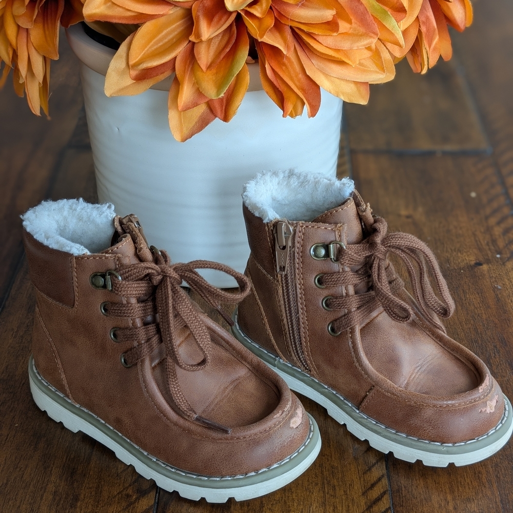 Cozy Brown Kids Boots
